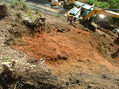 ４区北壁土層断面(南から)